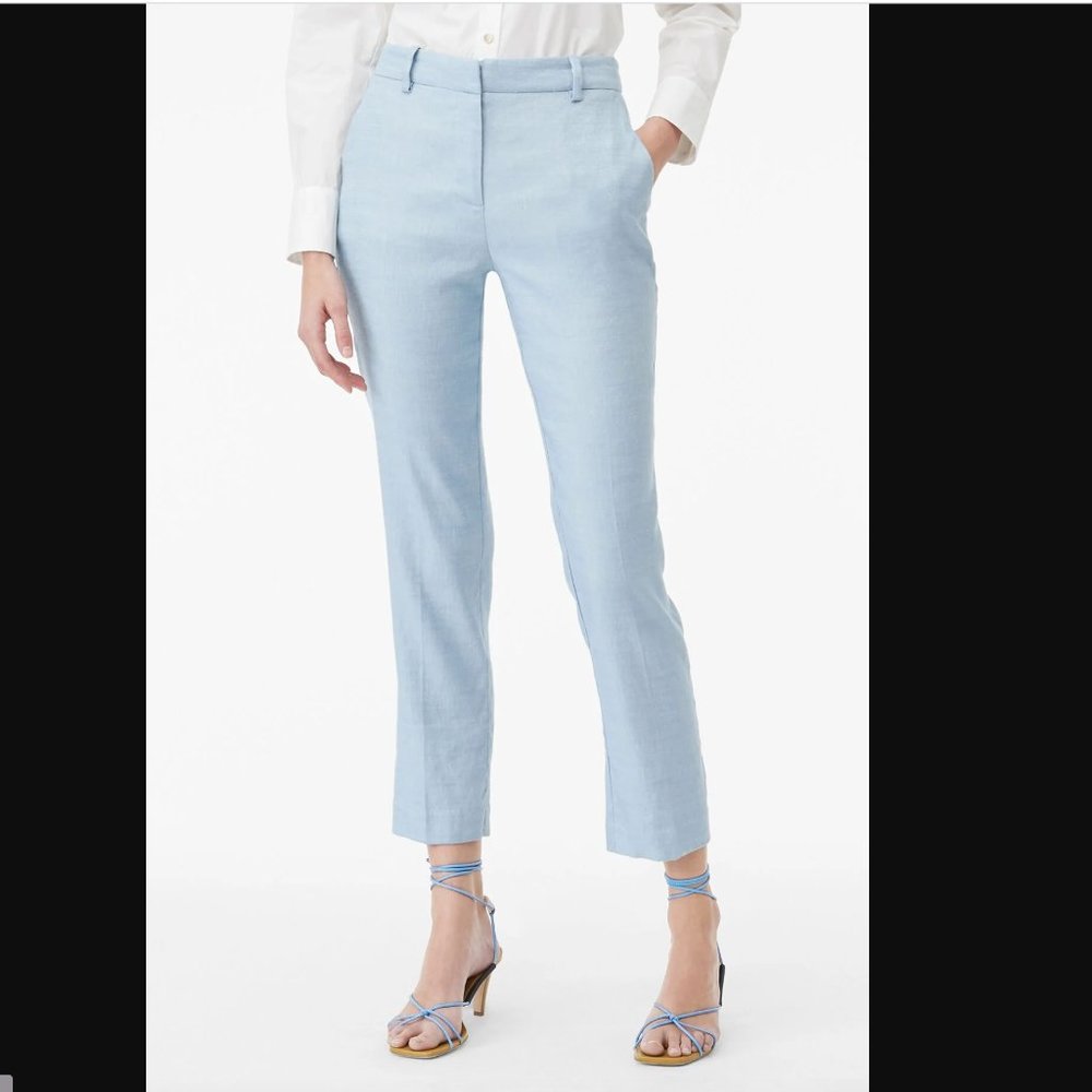 Rebecca Taylor Tailored Twill Suiting Pants in Washed Blue Size 6